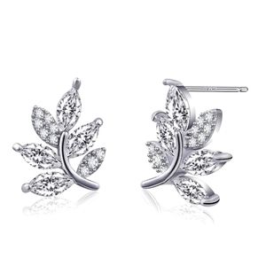 925 Sterling silver leaf earring studs